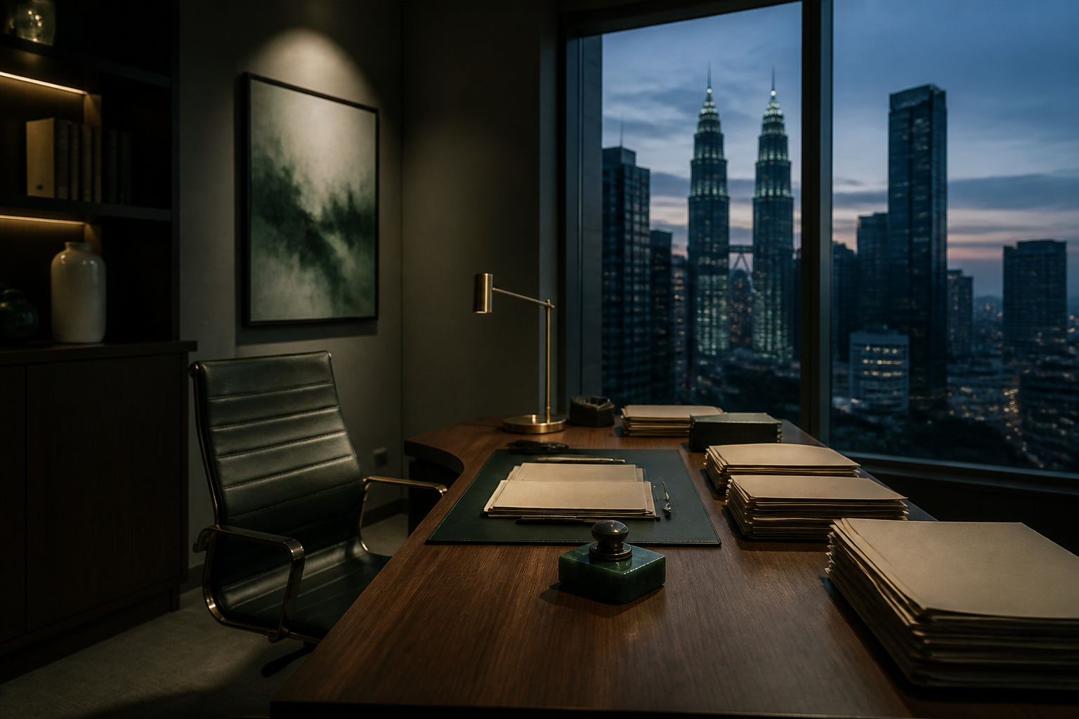 Takaful DMJ advisory desk at dusk