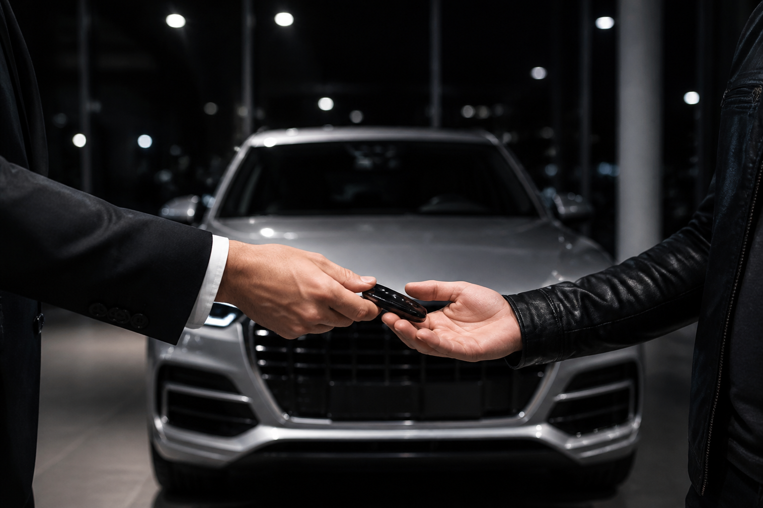 Keys changing hands in a trade-in deal